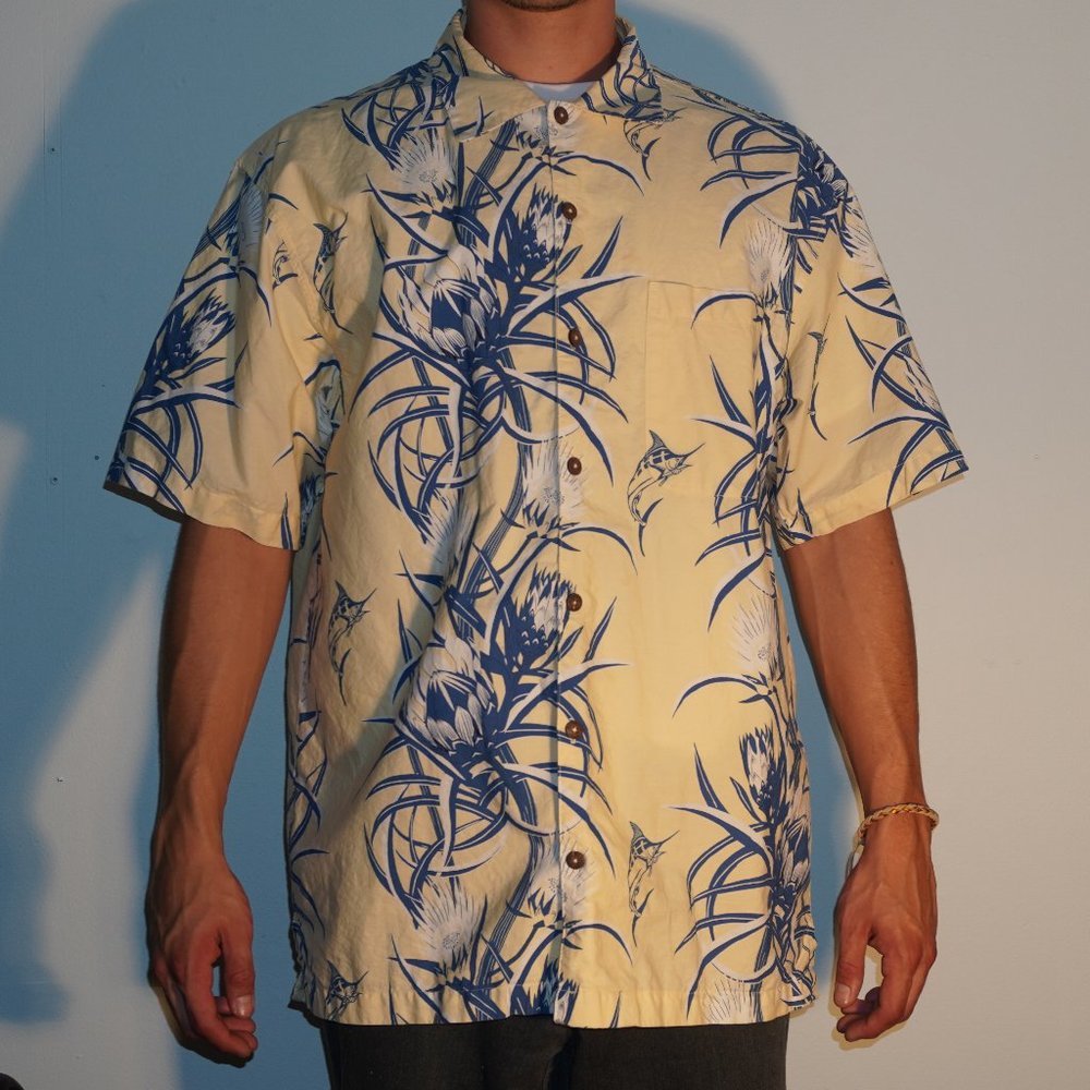 AFICO BLUEWATER Short Sleeve Hawaiian Marlin